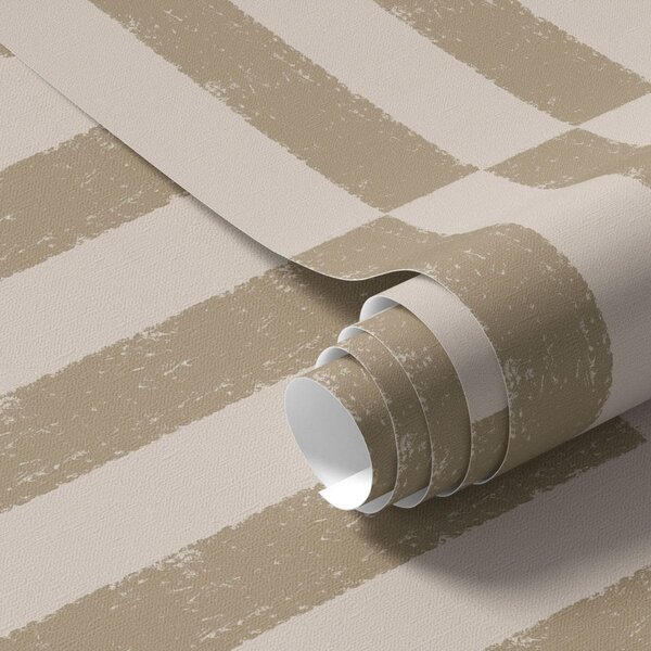 Carta da parati Righe verticali marroni su sfondo beige, Parati unica, a01190v2 : Uwalls.it