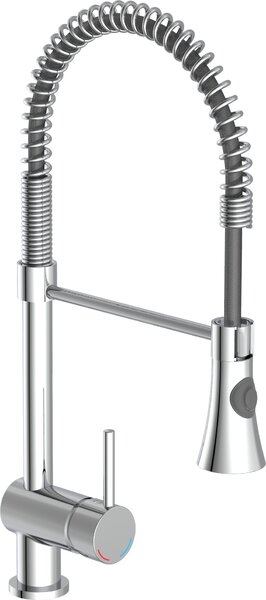 Rubinetto da cucina SCHÜTTE CORNWALL, rubinetto da cucina a bassa pressione, rubinetto da cucina estraibile, miscelatore da cucina, cromo