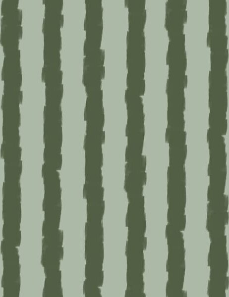 Carta da parati Pennellate verticali verde scuro su sfondo chiaro, Parati unica, a01191v1 : Uwalls.it