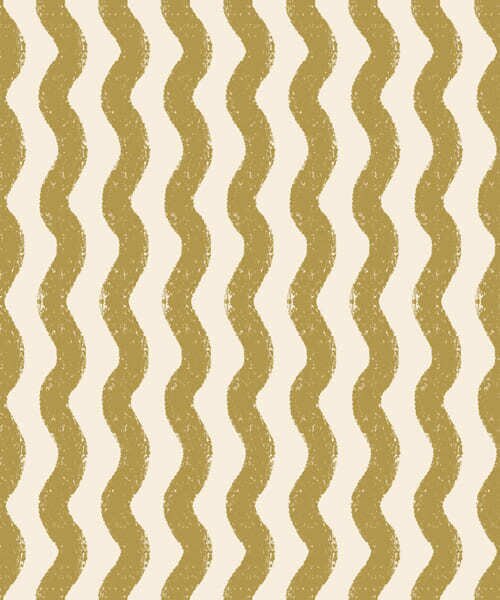 Carta da parati Motivo ondulato giallo su sfondo color crema, Parati geometrica classici, Parati geometrica a righe classici, a01188v5 : Uwalls.it