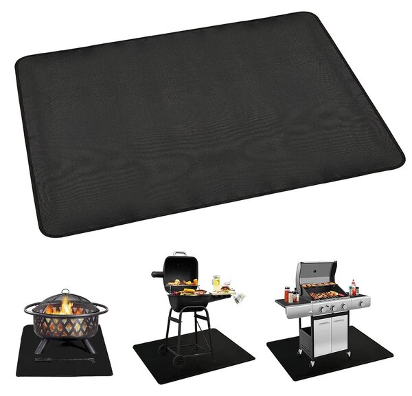Solidchoice - Piastra resistente al calore per caminetto e barbecue, rettangolare - 60x52 cm