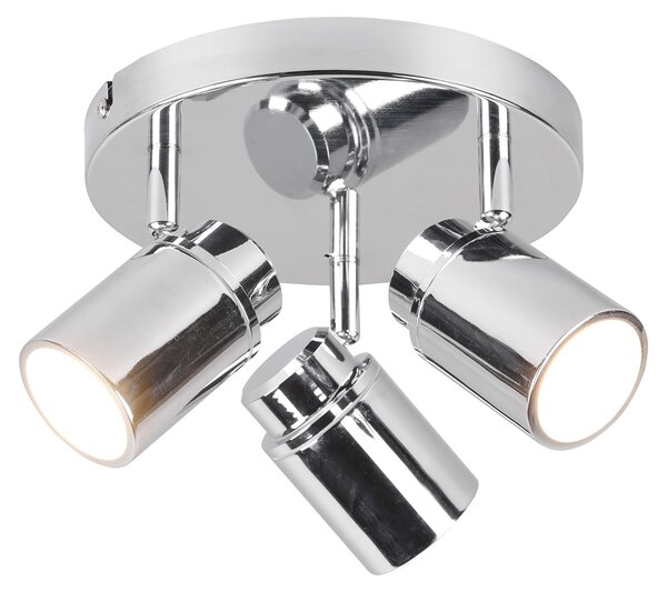 Set di tre faretti da soffitto ANGELO a 3 luci, cromati