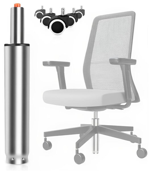 Solidchoice - Cilindro a gas per sedia da ufficio, capacità 1000 kg - Altezza regolabile da 250 mm a 345 mm, con 5 ruote
