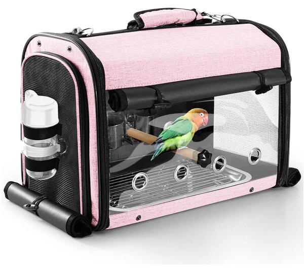 Omgoods - Borsa trasportino portatile per uccelli, con sistema di ventilazione