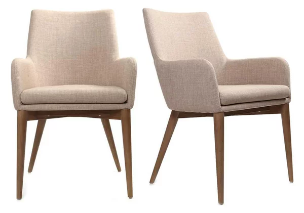 Set di 2 sedie design poliestere beige SHANA