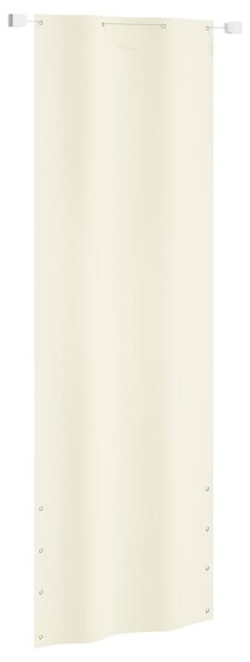 Paravento per Balcone Crema 80x240 cm in Tessuto Oxford