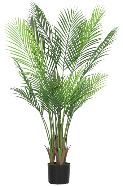 HOMCOM Pianta artificiale da interno alta 120 cm, con vaso in plastica, Verde | Aosom Italy