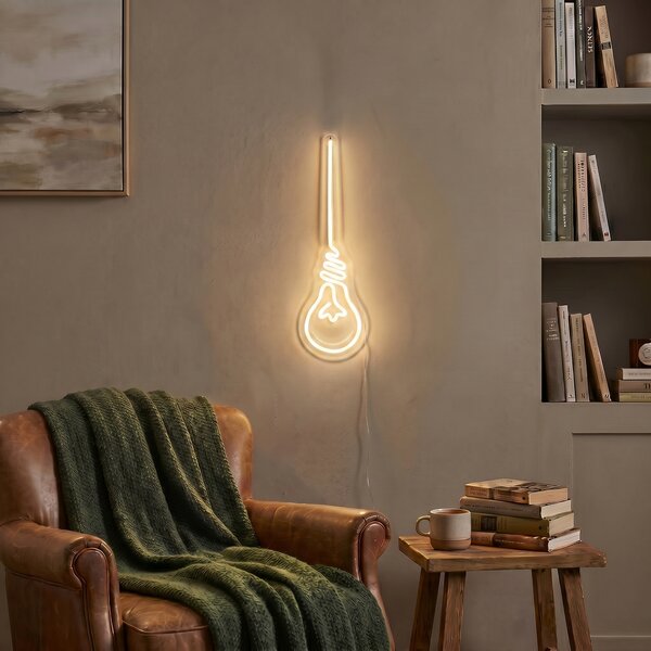 Lampada da parete al neon bianco caldo con LED - Light Bulb