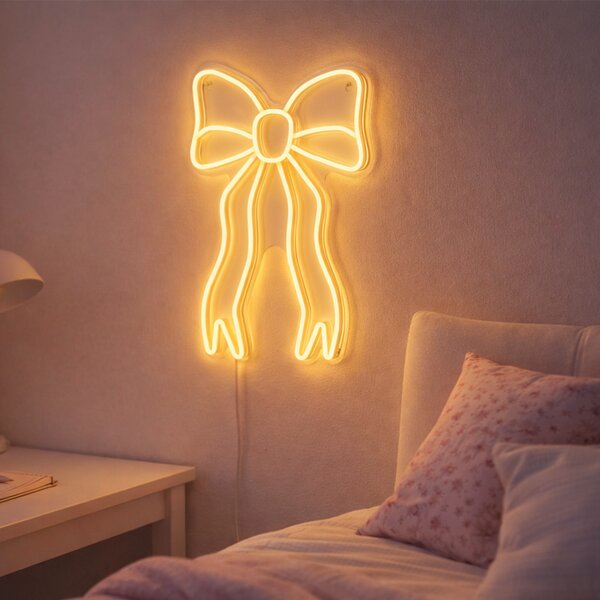 Lampada da parete al neon bianco caldo con LED - Bow