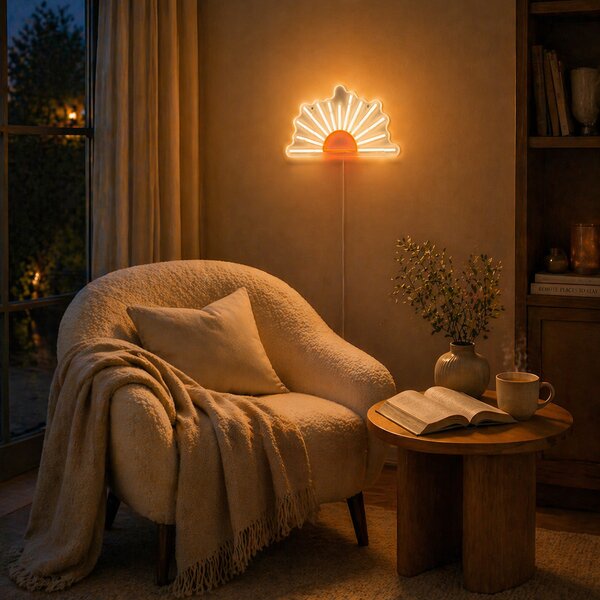 Lampada da parete al neon bianco caldo con arancione incl. LED - Sunset