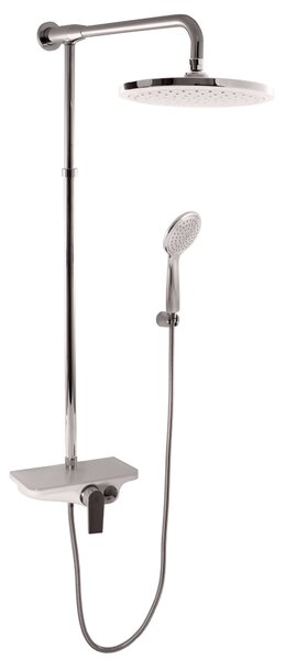 Slezák-RAV Miscelatore per doccia con soffione e doccetta MURRAY MU182.5/5 Colore: cromo/bianco, Dimensioni: 150 mm