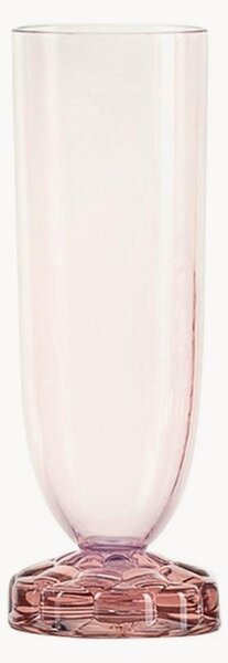 Set di 4 bicchieri champagne con scanalatura in rilievo Jellies