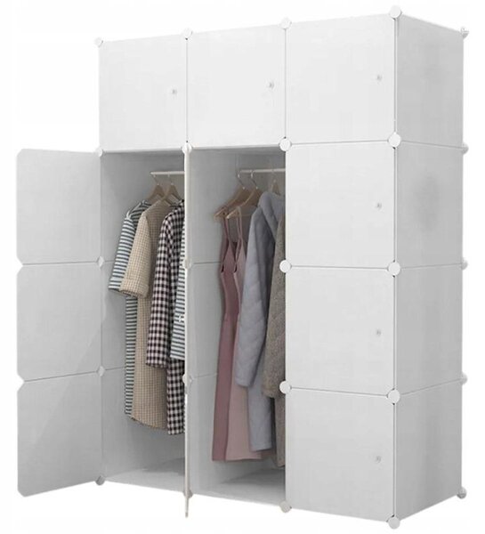 Armadio Moduli per armadio Organizer bianco per vestiti XL