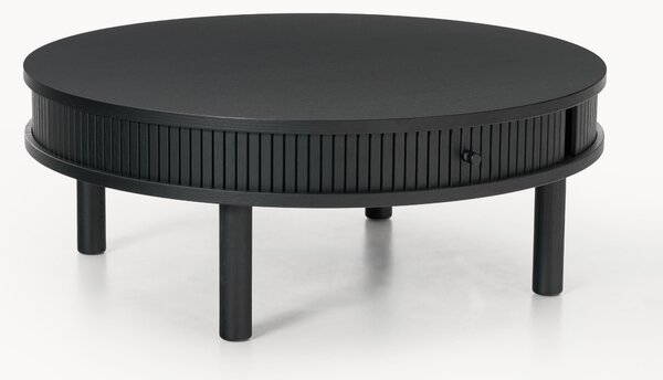 Tavolino da salotto con frontale millerighe Calary, Ø 80 cm