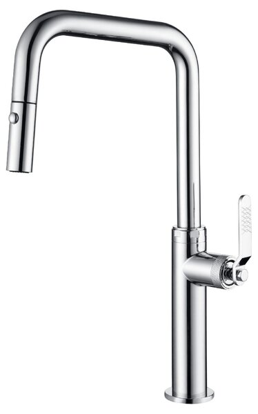 IMEX Rubinetto Cucina Miscelatore con Doccetta Estraibile Monocomando colore Cromo - GCE027 Niza