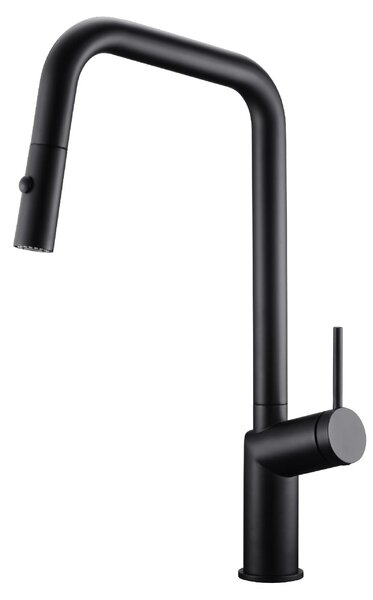 IMEX Rubinetto Cucina Miscelatore con Doccetta Estraibile Monocomando colore Nero Opaco - GCE024/NG Bonn