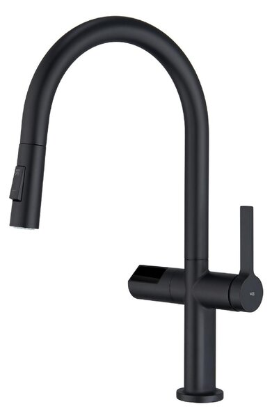 IMEX Rubinetto Cucina Miscelatore con Doccetta Estraibile Monocomando Digitale colore Nero - GCE021/NG Turin