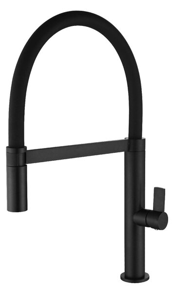 IMEX Rubinetto Cucina Miscelatore Monocomando con Corpo Flessibile colore Nero - GCE012 Laos
