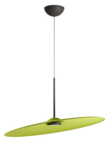 Lampada a sospensione acustica f58 di fabbian disponibile in varie dimensioni e finiture, dimensione diametro cm 90, colore verde prato
