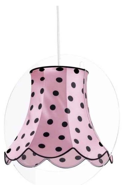 Emporium stella lampada a sospensione per cameretta dei bambini, finiture rosa pois nero, voltaggio lampada a sospensione ø50 cm