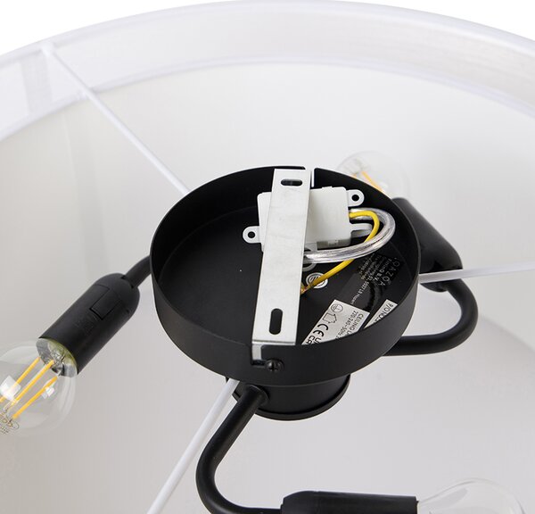 Plafoniera moderna bianca 50 cm 3 luci - Drum Duo