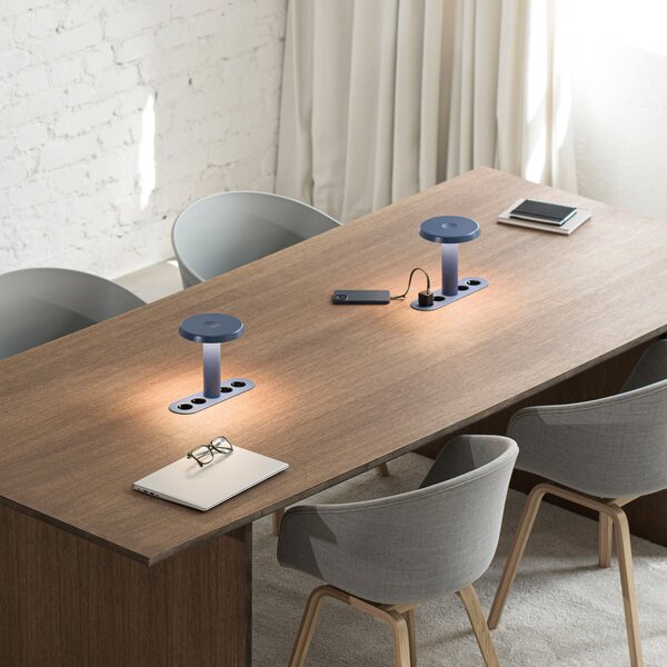Lampada da tavolo NOMAD LAMP 01, blu, 19 cm NOMAD COLLECTION, NOMAD LAMP 01, dimmerabile, Blu, Soggiorno, Alluminio, Design