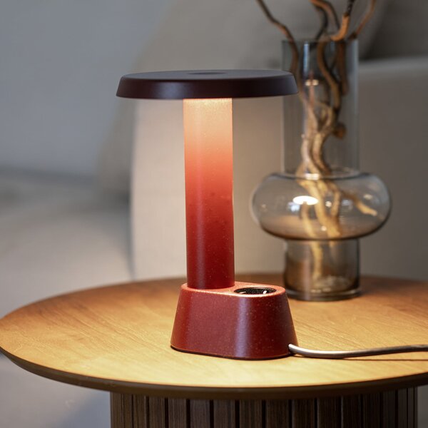 Lampada da tavolo NOMAD LAMP 01, rosso scuro, 19 cm NOMAD COLLECTION, NOMAD LAMP 01, dimmerabile, Rosso, Soggiorno, Alluminio, Design