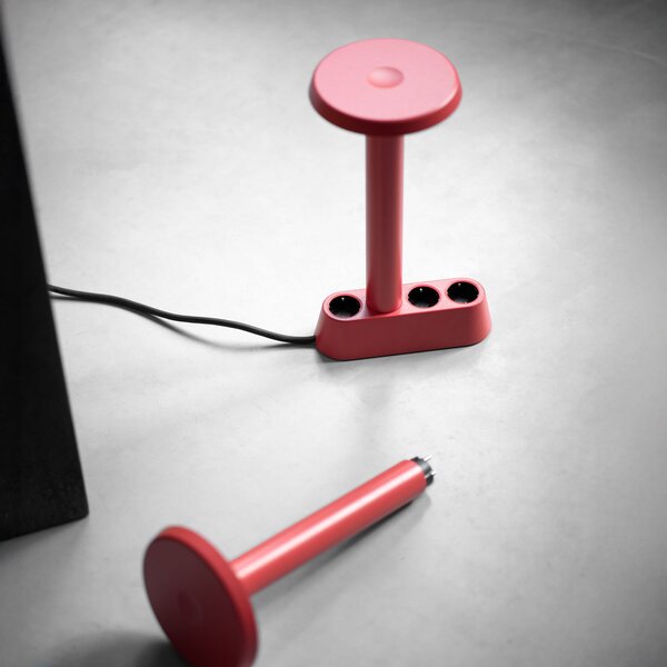 Lampada da tavolo NOMAD LAMP 02, rosso chiaro, 32 cm NOMAD COLLECTION, NOMAD LAMP 02, dimmerabile, Rosso, Soggiorno, Alluminio, Design