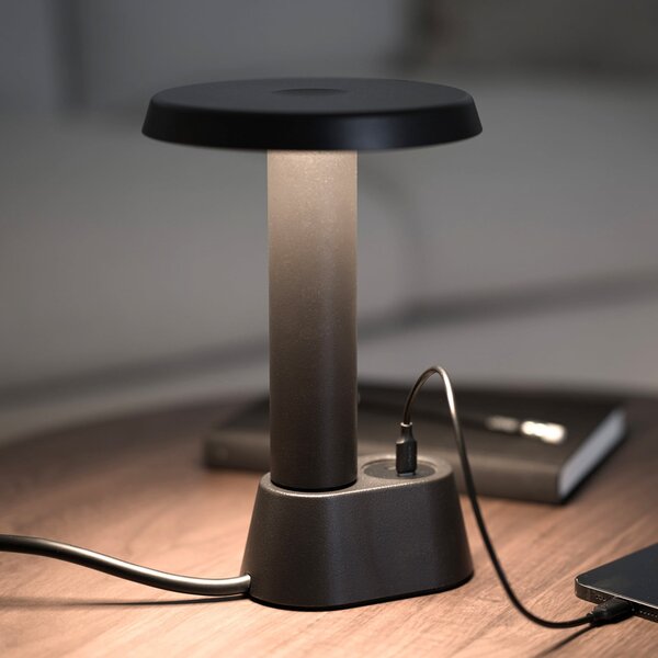 Lampada da tavolo NOMAD LAMP 01, nera, 19 cm NOMAD COLLECTION, NOMAD LAMP 01, dimmerabile, Nero, Soggiorno, Alluminio, Design