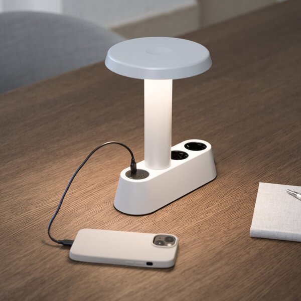 Lampada da tavolo NOMAD LAMP 01, alluminio, 19 cm NOMAD COLLECTION, NOMAD LAMP 01, dimmerabile, Metallizzato, Soggiorno, Alluminio, Design