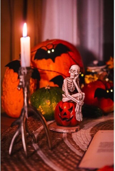Retlux - Catena luci LED decorativa HALLOWEEN 10xLED/2xAA/bianco caldo 1,3m pipistrelli