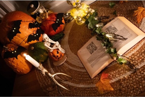 Retlux - Catena luci LED decorativa HALLOWEEN 10xLED/2xAA/bianco caldo 1,3m pipistrelli