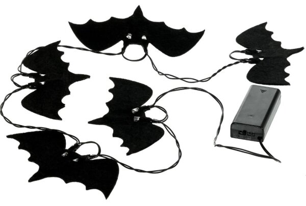 Retlux - Catena luci LED decorativa HALLOWEEN 10xLED/2xAA/bianco caldo 1,3m pipistrelli