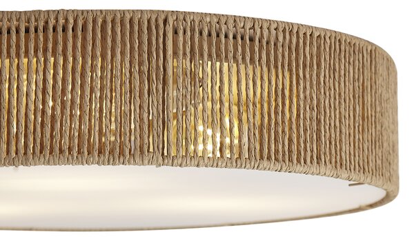 Plafoniera Japandi naturale con paralume 46cm 3 luci - Luz