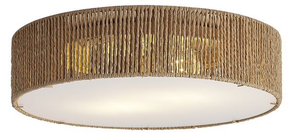 Plafoniera Japandi naturale con paralume 38cm 2 luci - Luz