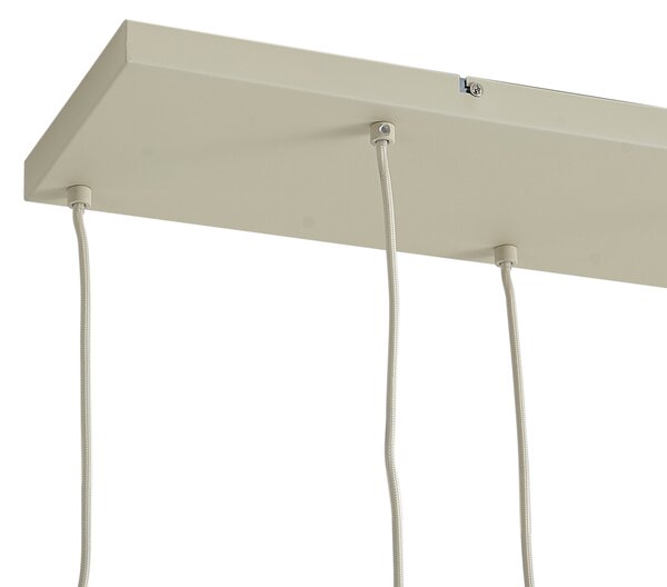 Lampada a sospensione scandinava beige con vetro bianco 6 luci - Wisp