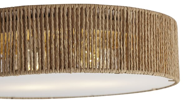 Plafoniera Japandi naturale con paralume 38cm 2 luci - Luz