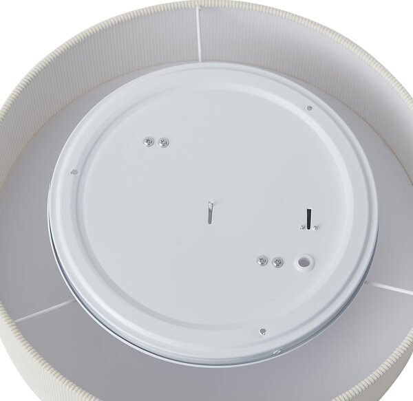 Plafoniera moderna bianca con paralume in velluto 38cm 2 luci - Luz