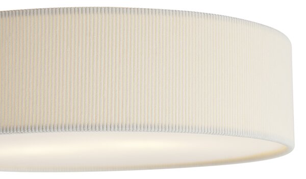 Plafoniera moderna bianca con paralume in velluto 38cm 2 luci - Luz