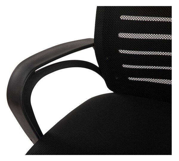Sedia da ufficio nera in imbottito Evon – Bonami Essentials