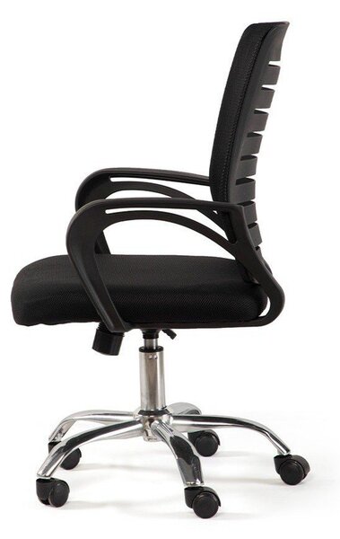 Sedia da ufficio nera in imbottito Evon – Bonami Essentials