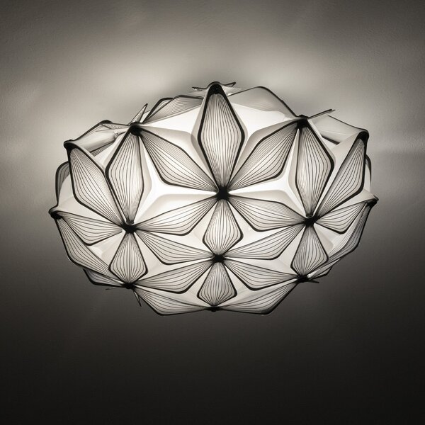 Plafoniera Slamp, C'EST LA VIE, dimmerabile, Nero, Soggiorno, Plastica, Design
