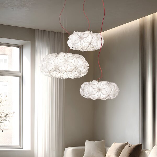 Lampada a sospensione Slamp, C'EST LA VIE, dimmerabile, Bianco, Soggiorno, Plastica, Design