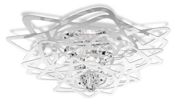 Plafoniera Slamp, Aurora, dimmerabile, Bianco, Soggiorno, Plastica, Design