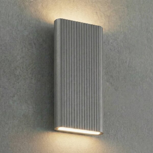 Lucande Applique da esterni Raija, Alluminio / Grigio / Zincato, Alluminio, Moderno, Applique da esterni