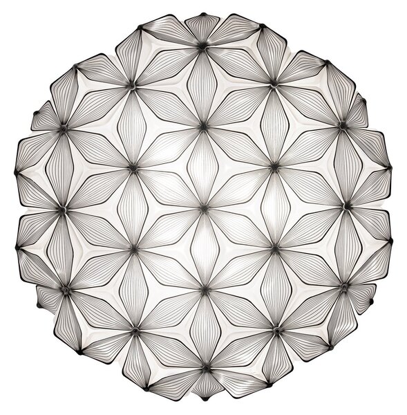 Plafoniera Slamp, C'EST LA VIE, dimmerabile, Nero, Soggiorno, Plastica, Design