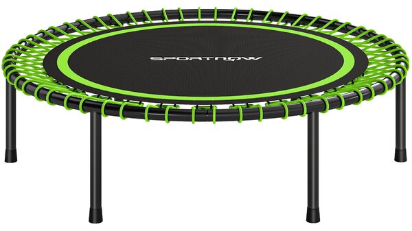 Trampolino Elastico Fitness a 36 Corde Ø114x31 cm in Acciaio e PP Verde