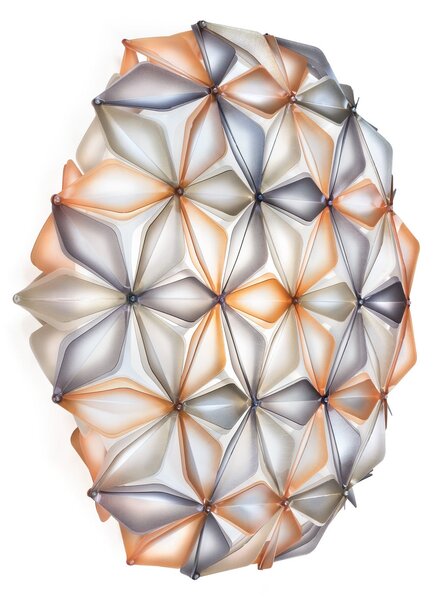 Plafoniera Slamp, La Vie, dimmerabile, Beige, Soggiorno, Plastica, Design