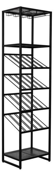 Portabottiglie in metallo nero per 20 bottiglie, 48x180 cm Cantor - Zuiver