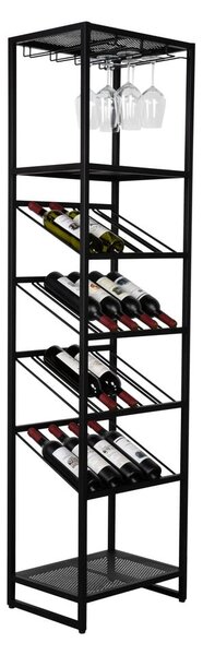 Portabottiglie in metallo nero per 20 bottiglie, 48x180 cm Cantor - Zuiver